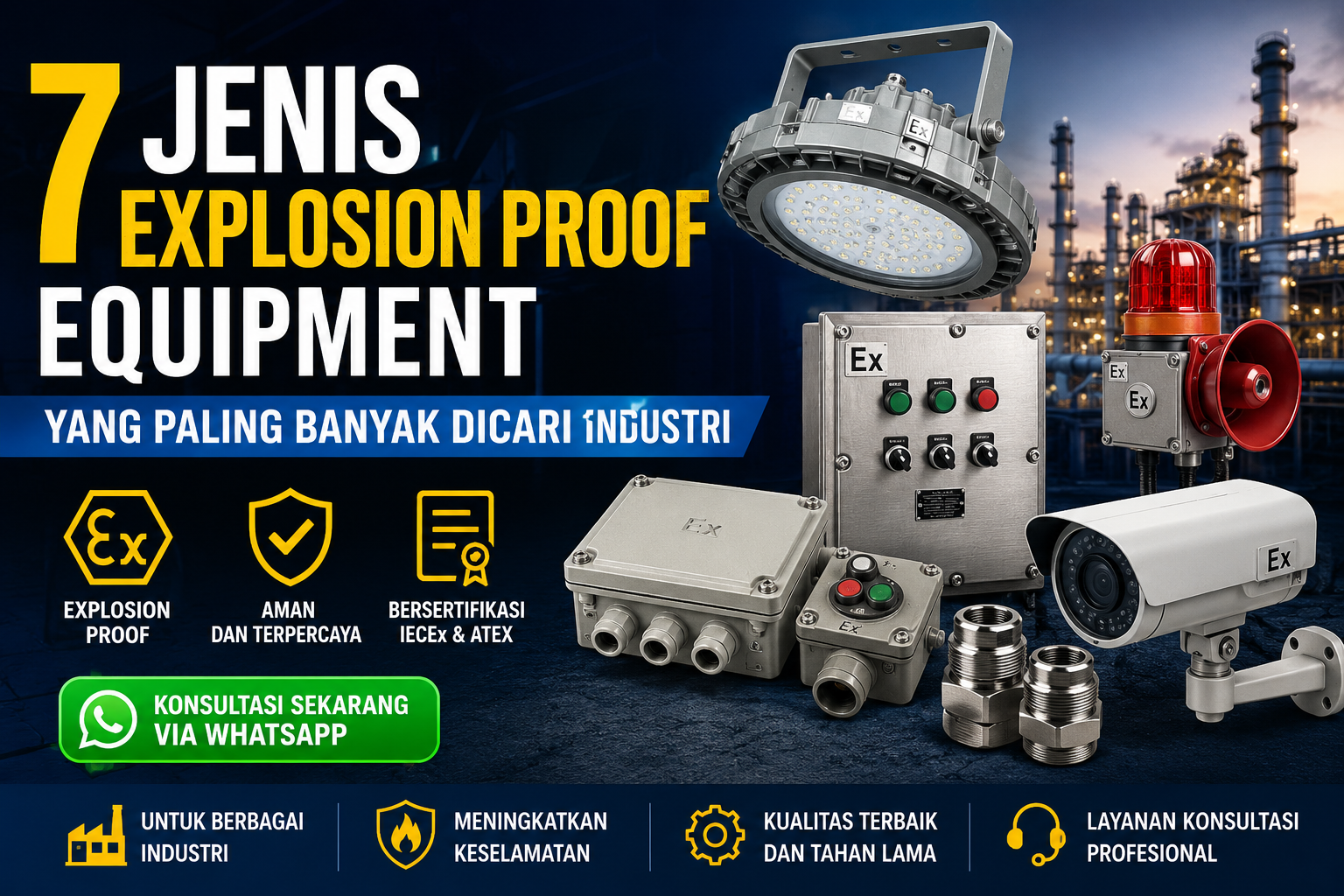 7 Jenis Explosion Proof Equipment yang Paling Banyak Dicari Industri Tahun 2026
