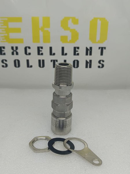501 453 RAC O 1'2 BRASS NICKEL-PLATED CABLE GLAND 12 INCH