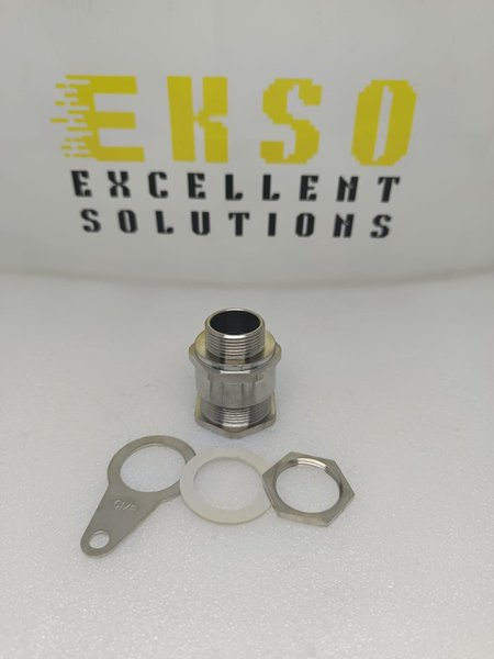 25 A2 M25 BRASS NICKEL PLATED CABLE GLAND M25 (25A21RA5)