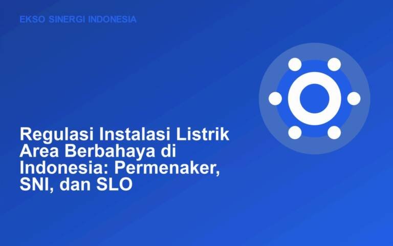 Ilustrasi kerangka regulasi instalasi listrik area berbahaya di Indonesia